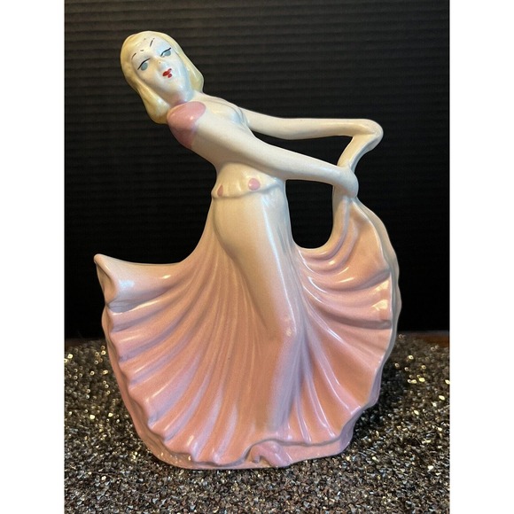 Vintage Hull Pottery, 955, Dancing Lady Planter - Picture 1 of 8